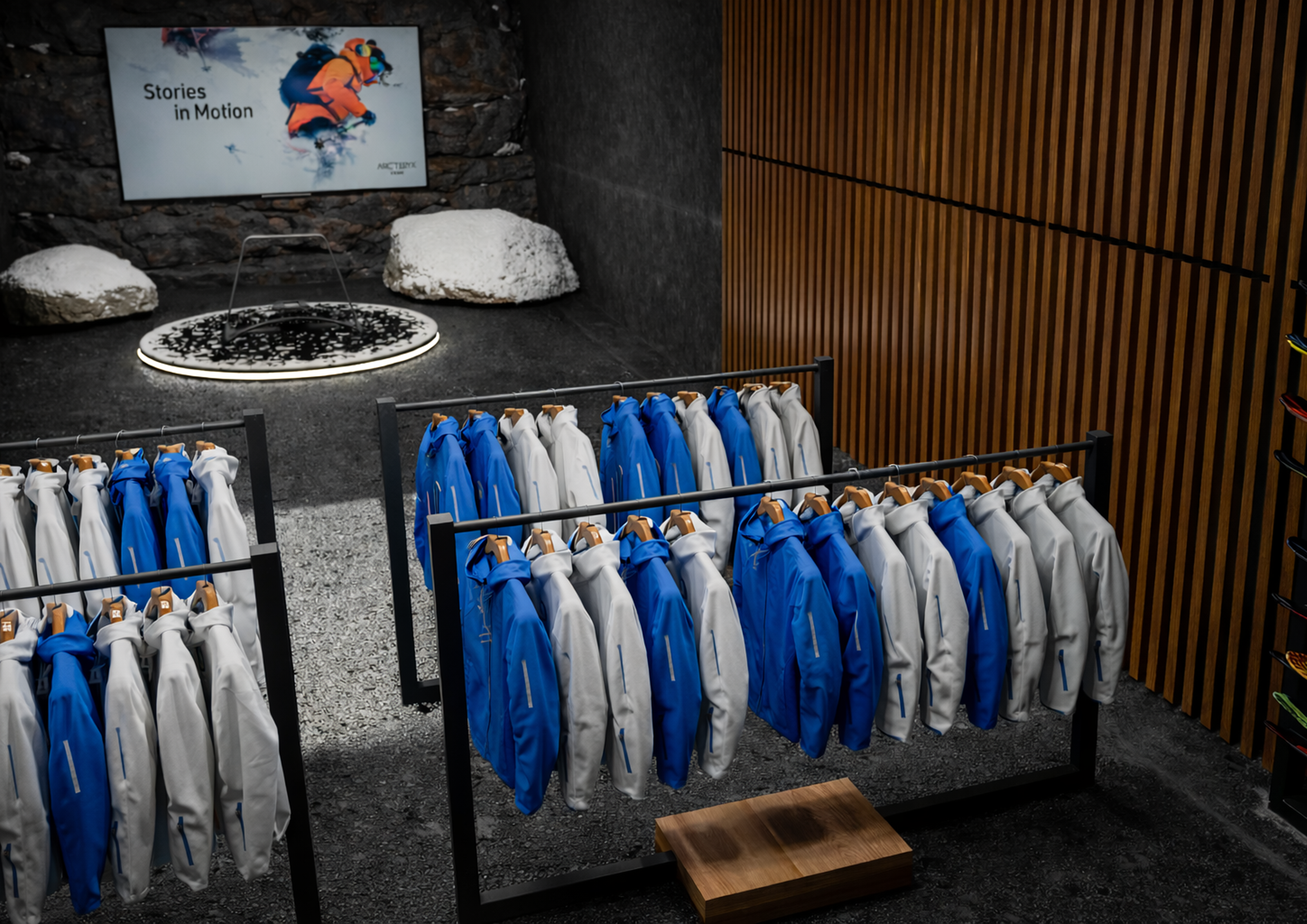 Arc'teryx Store Interior - Shelves