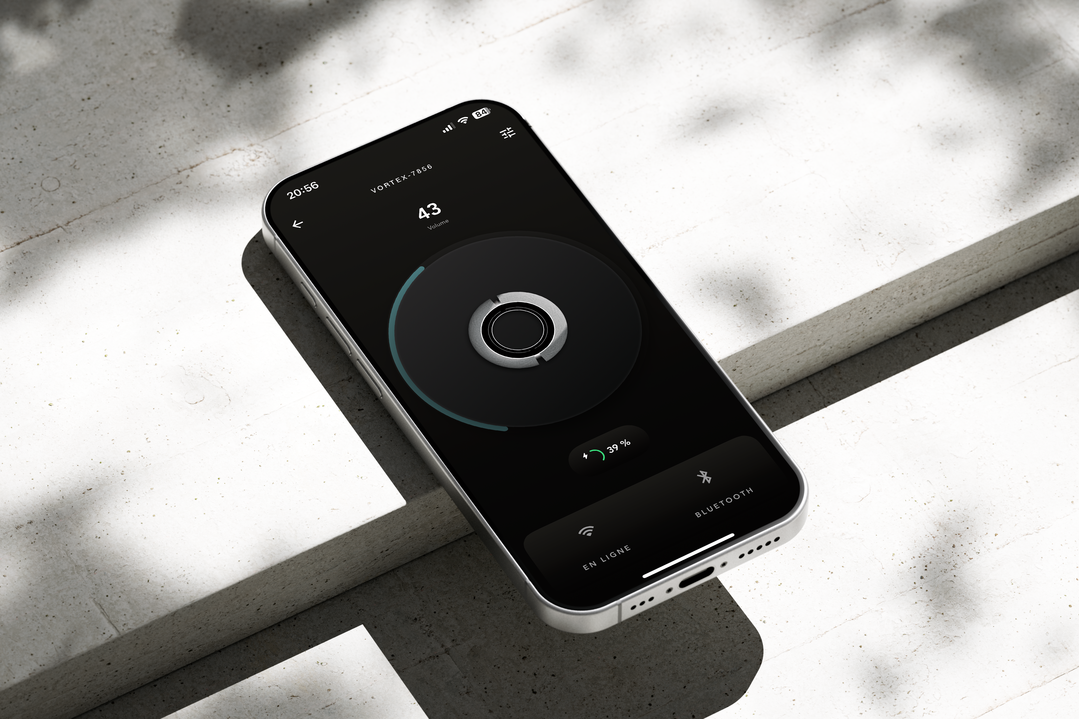 Devialet Vortex — App mockup volume