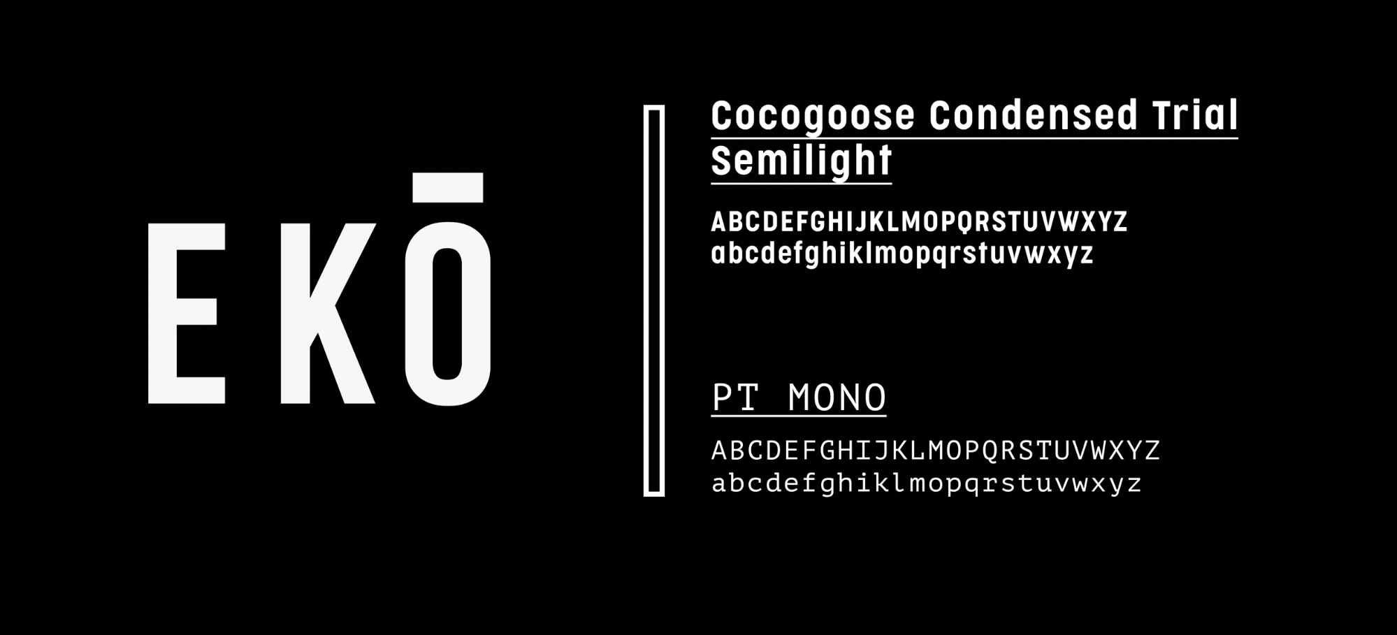 EKO Bar — Typographie