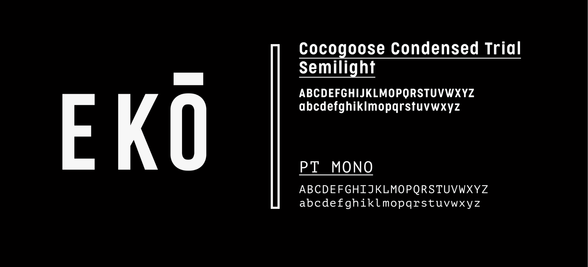 EKO Bar — Typographie