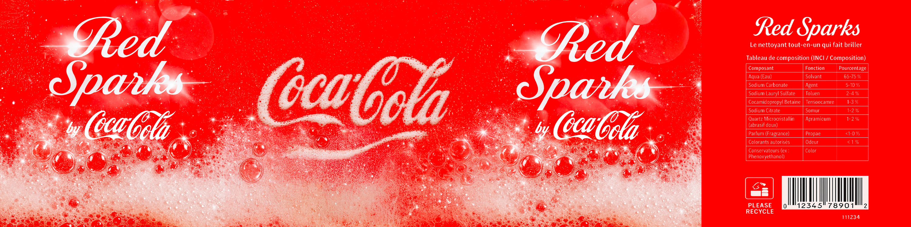 Red Sparks Label Design