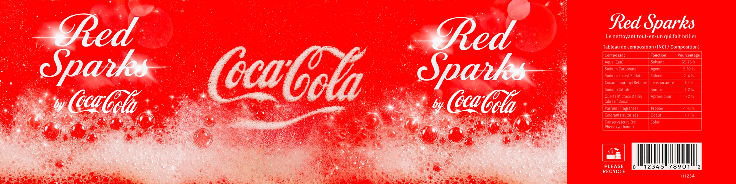 Red Sparks Label Design